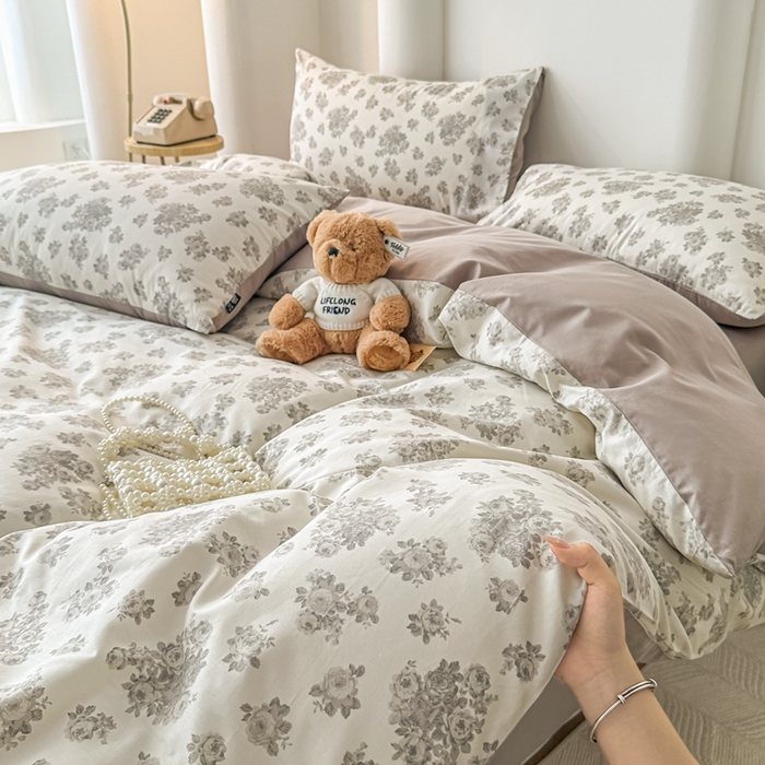 91家纺网 家纺一手货源 找家纺 泰迪爱兰Teddy ISLAND 2025新款40支全棉印花刺绣四件套 迪莉娅