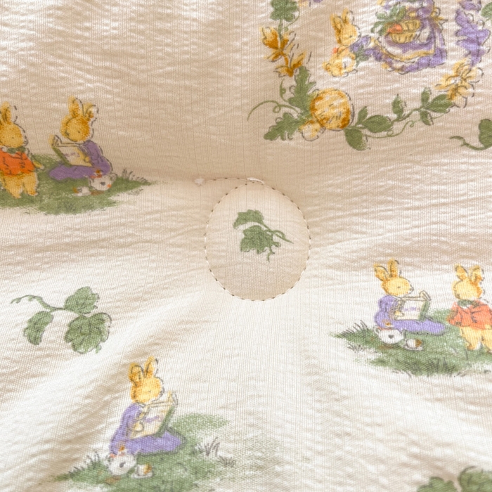 91家纺网 家纺一手货源 找家纺 贝扬思家纺 2025新款云感双层纱ins少女心可爱系加厚豆豆被床盖暖梦系列（小红书推荐） 田园兔