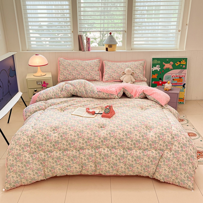 贝扬思家纺 2025新款云感双层纱ins少女心可爱系加厚豆豆被床盖暖梦系列（小红书推荐） 童话集