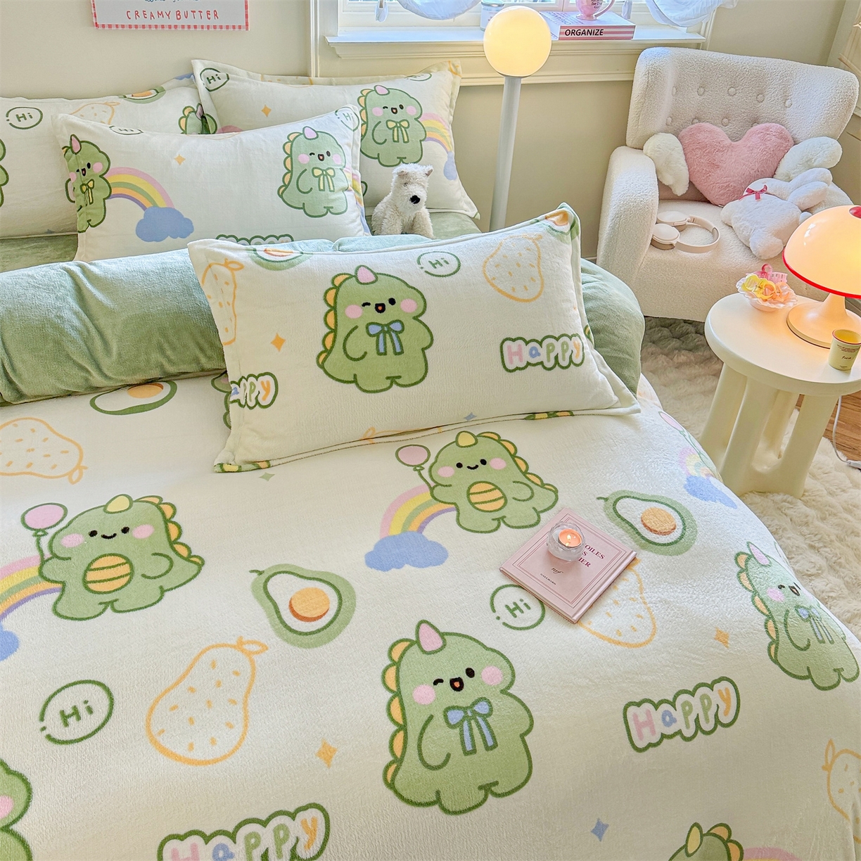 91家纺网 家纺一手货源 找家纺 （总）名兮家居 2025新款卡通时尚风高克重印花牛奶绒四件套