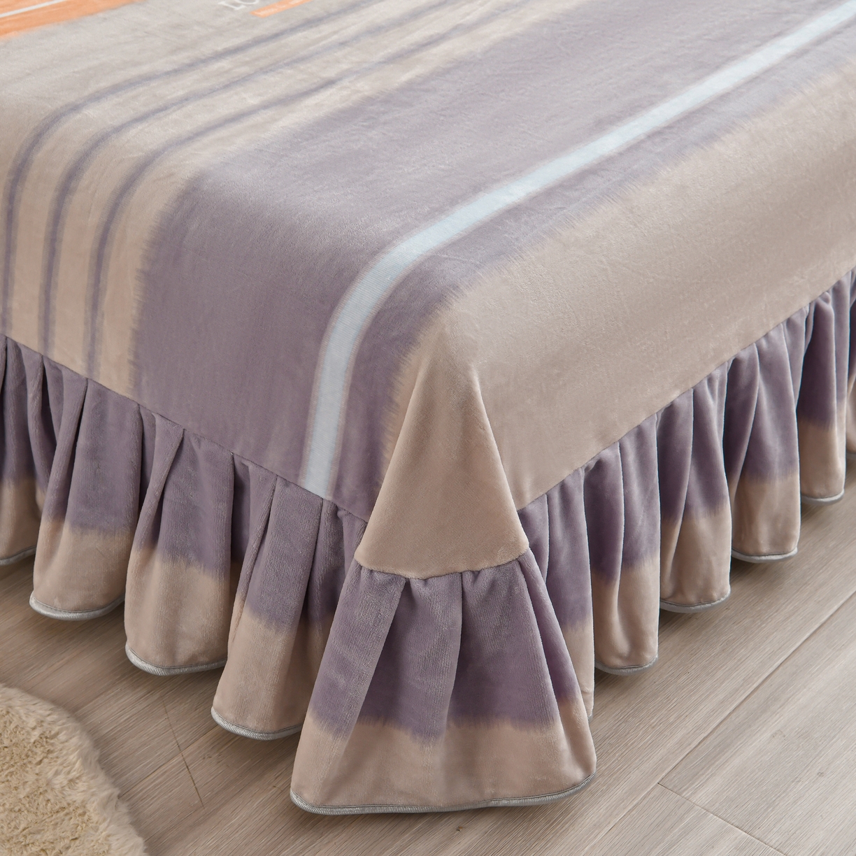 91家纺网 家纺一手货源 找家纺 橘姿家纺 2025新款9-10斤牛奶绒四件套金貂绒四件套 心动日记