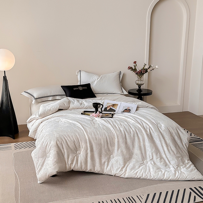 91家纺网 家纺一手货源 找家纺 （总）雅高家居 2025新款全棉被子纯棉60s贡缎长绒棉抗菌被被冬被芯冬被被子