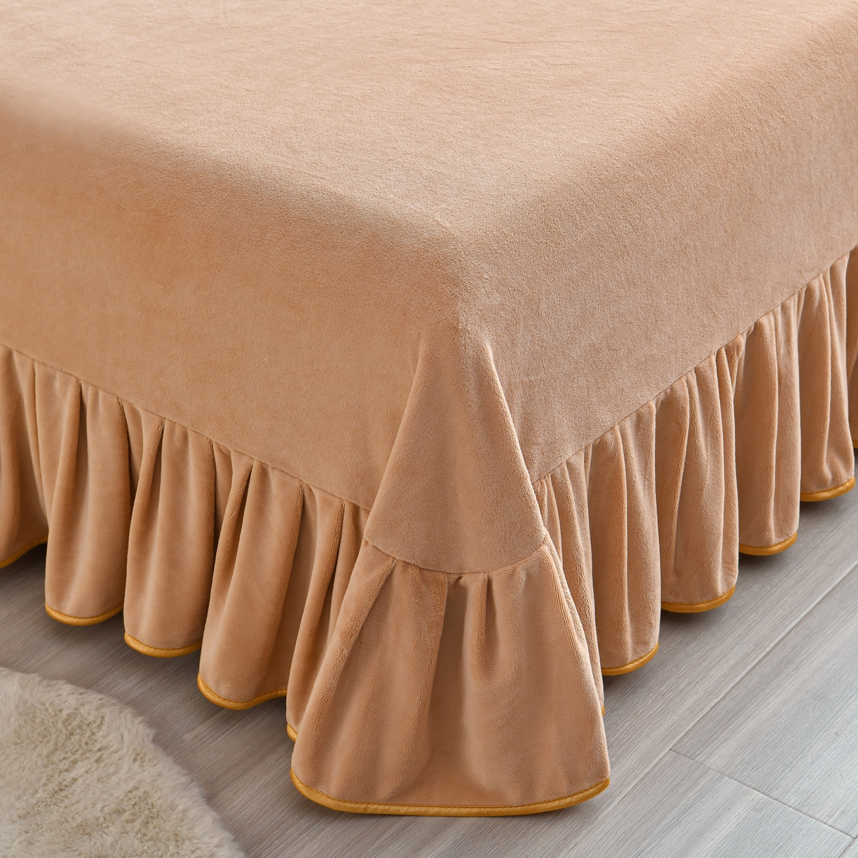 91家纺网 家纺一手货源 找家纺 橘姿家纺 2025新款9-10斤牛奶绒四件套金貂绒四件套 约定