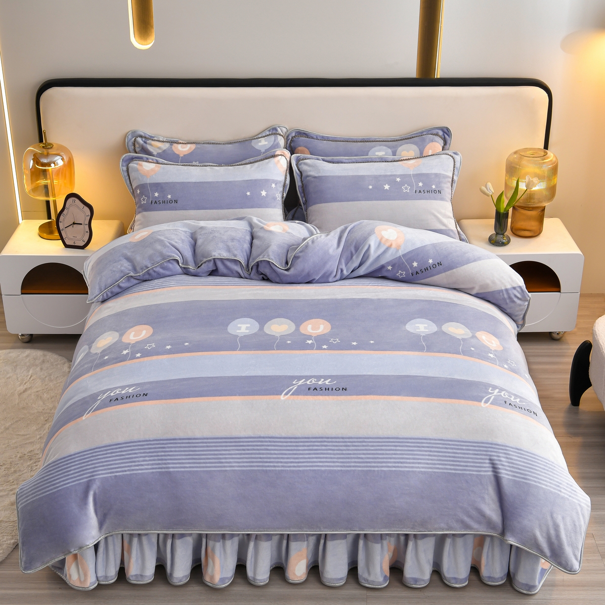 91家纺网 家纺一手货源 找家纺 橘姿家纺 2025新款9-10斤牛奶绒四件套金貂绒四件套 追梦