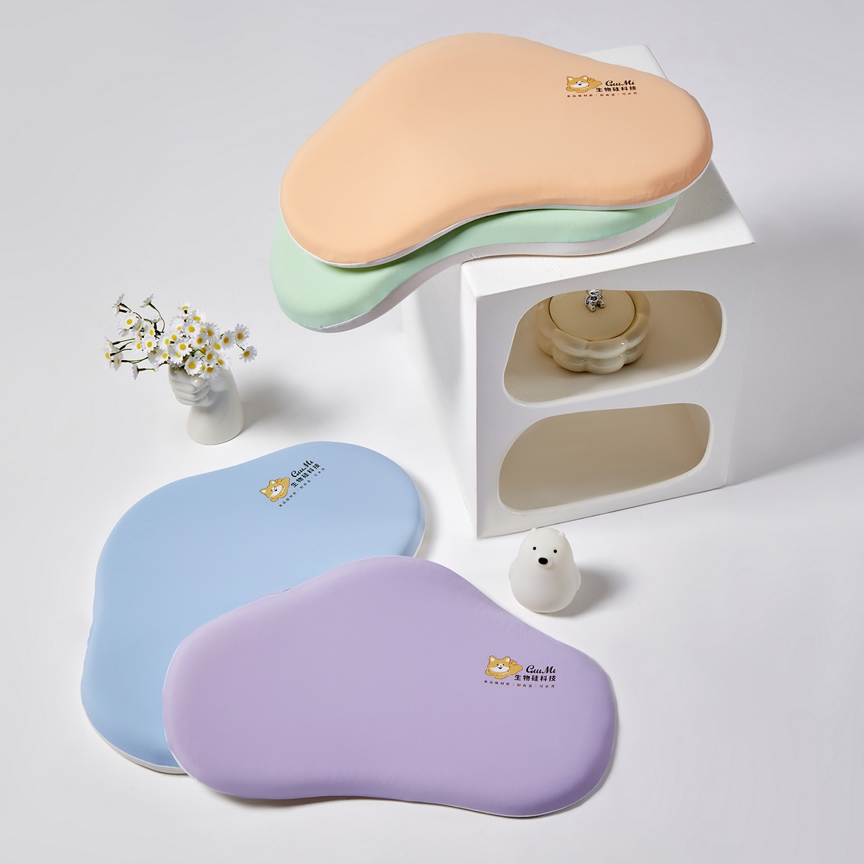 91家纺网 家纺一手货源 找家纺 （总）蔻眠 儿童硅胶护颈枕芯可水洗护颈护脊学生枕头婴幼儿园宝宝定型枕