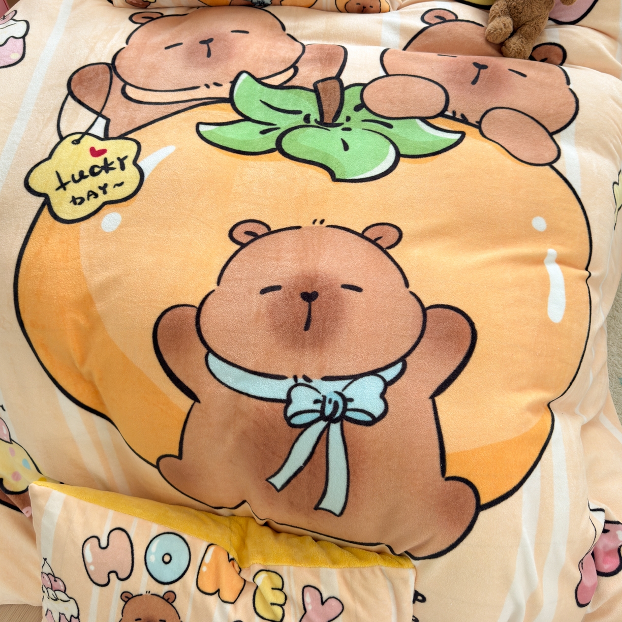 91家纺网 家纺一手货源 找家纺 （总）希诺家居 2025新款大版卡通牛奶绒数码印花四件套