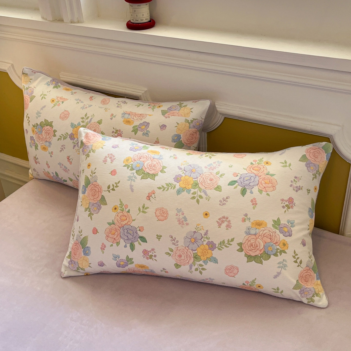 91家纺网 家纺一手货源 找家纺 羚羊语家纺 2025新款灯芯绒 温暖颂系列-印花牛奶绒四件套高克重简约卡通花卉提花加厚保暖床单床笠三件套（买家秀请联系客服!） 温暖颂-初绽