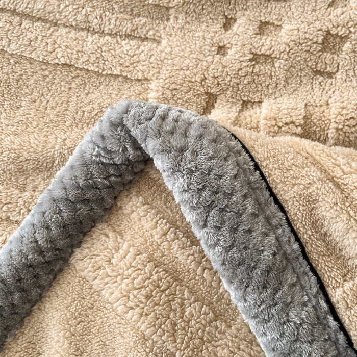 91家纺网 家纺一手货源 找家纺 欧邦 2025新款包边舒棉绒双面绒毛毯-格调系列 格调-摩卡