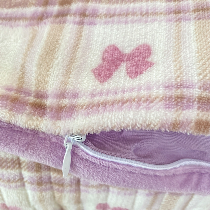 91家纺网 家纺一手货源 找家纺 梦可莱家居 2025秋冬新品豆豆绒床盖大花边四件套 格子蝴蝶梦