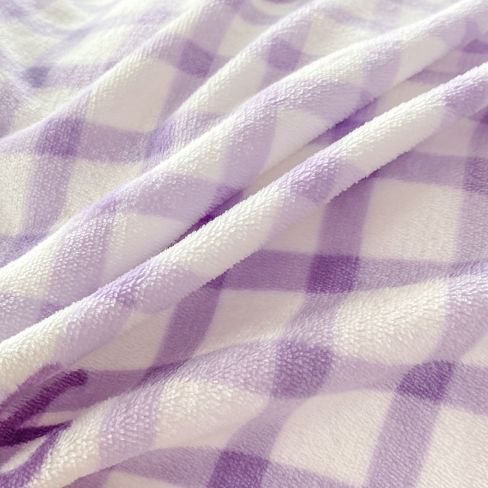 91家纺网 家纺一手货源 找家纺 梦可莱家居 2025秋冬新品豆豆绒床盖大花边四件套 紫草莓