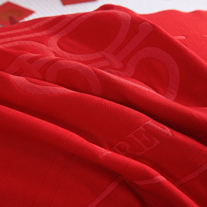 91家纺网 家纺一手货源 找家纺 棠薇家纺 2025新款全棉大红婚庆枕巾红色结婚全棉纱布枕巾盖巾垫巾 吾家有喜