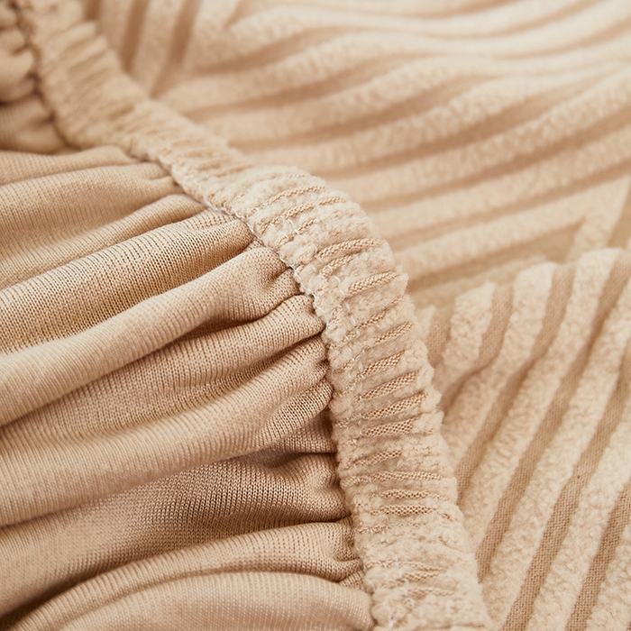 91家纺网 家纺一手货源 找家纺 飞翔家纺沙发套 2025新款人字格椅子套 卡其色