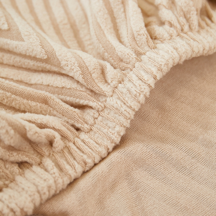 91家纺网 家纺一手货源 找家纺 飞翔家纺沙发套 2025新款人字格椅子套 卡其色