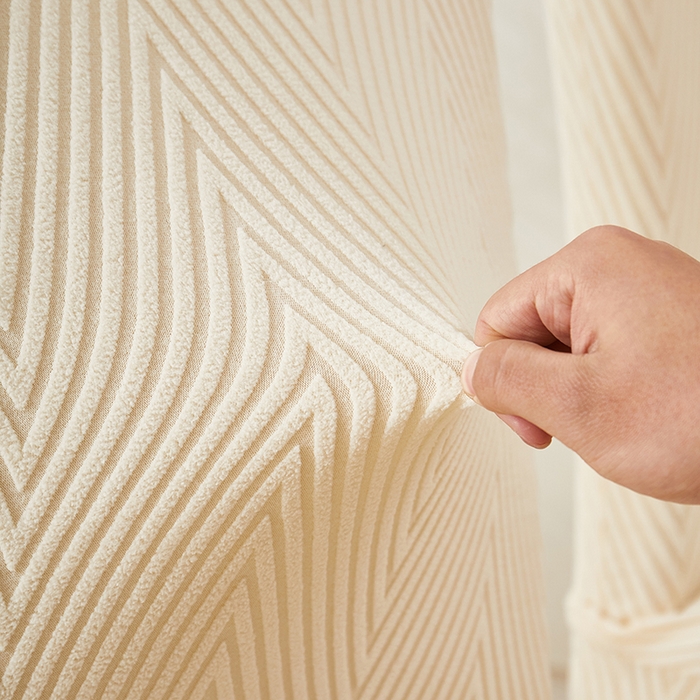 91家纺网 家纺一手货源 找家纺 飞翔家纺沙发套 2025新款人字格椅子套 米黄色