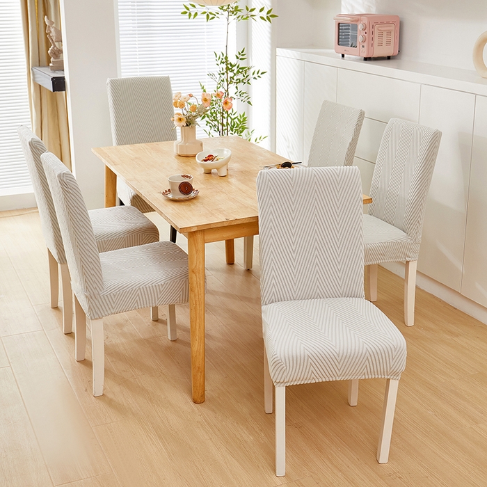 飞翔家纺沙发套 2025新款人字格椅子套 浅灰色