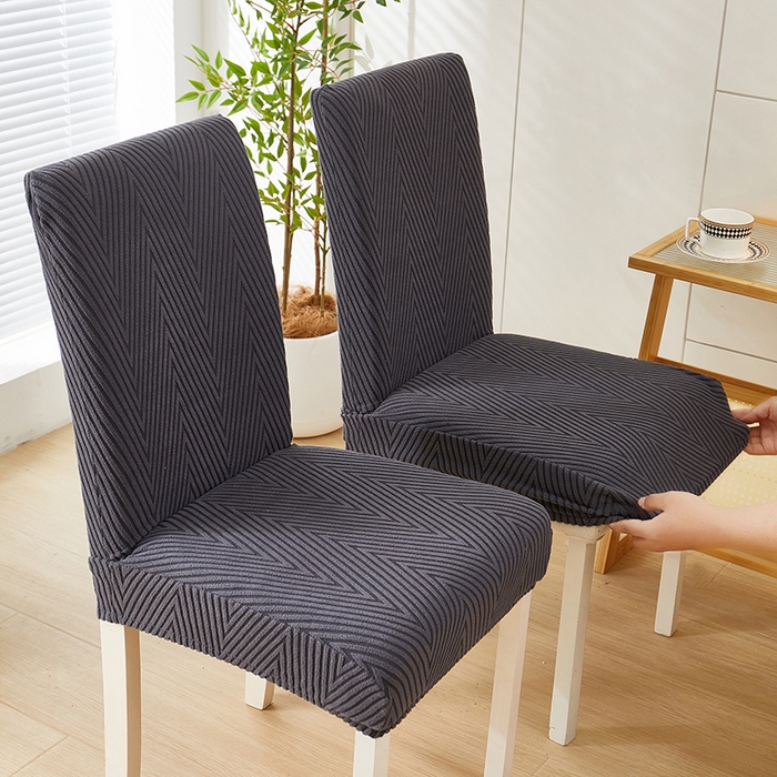 91家纺网 家纺一手货源 找家纺 飞翔家纺沙发套 2025新款人字格椅子套 深灰色