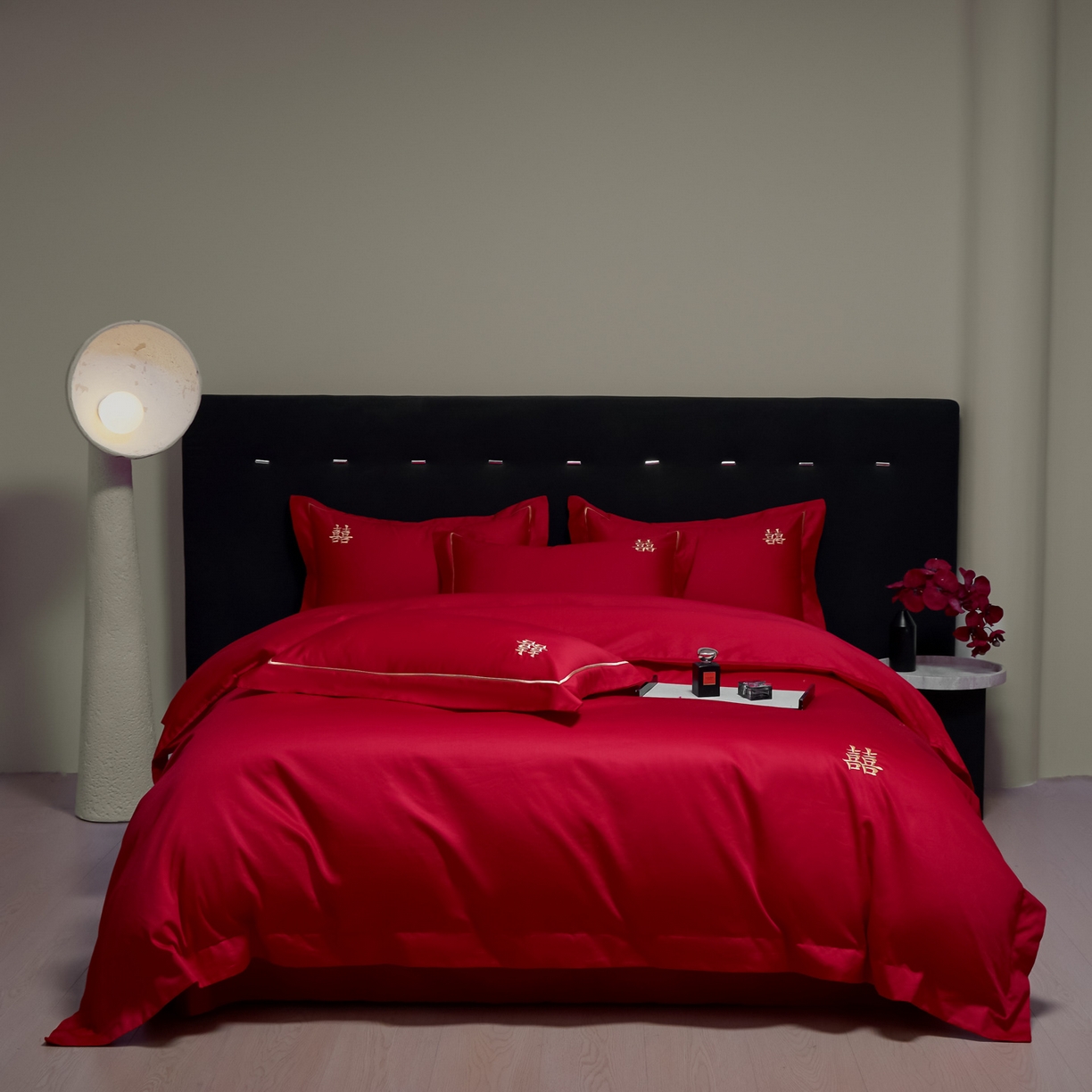 91家纺网 家纺一手货源 找家纺 （总）欧乐蒂-2025新款-亲肤棉简约刺绣四件套