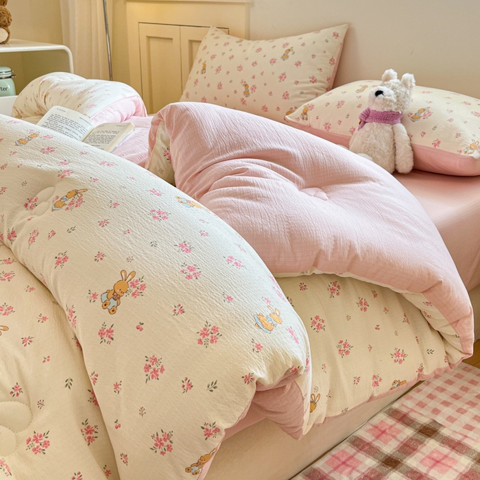 91家纺网 家纺一手货源 找家纺 （总）大彩家居 2025新款水洗皱皱纱大豆被春秋被冬被被子被芯