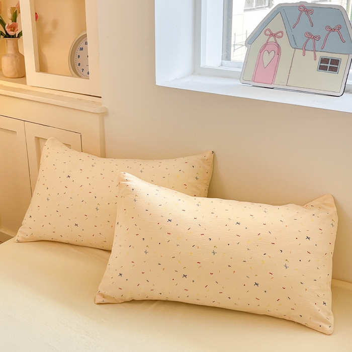 91家纺网 家纺一手货源 找家纺 大彩家居 2025新款水洗皱皱纱大豆被春秋被冬被 缤纷世界