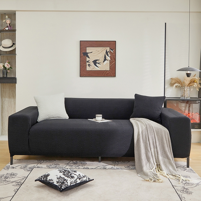 （总）飞翔家纺沙发套 2025新款人字格沙发套