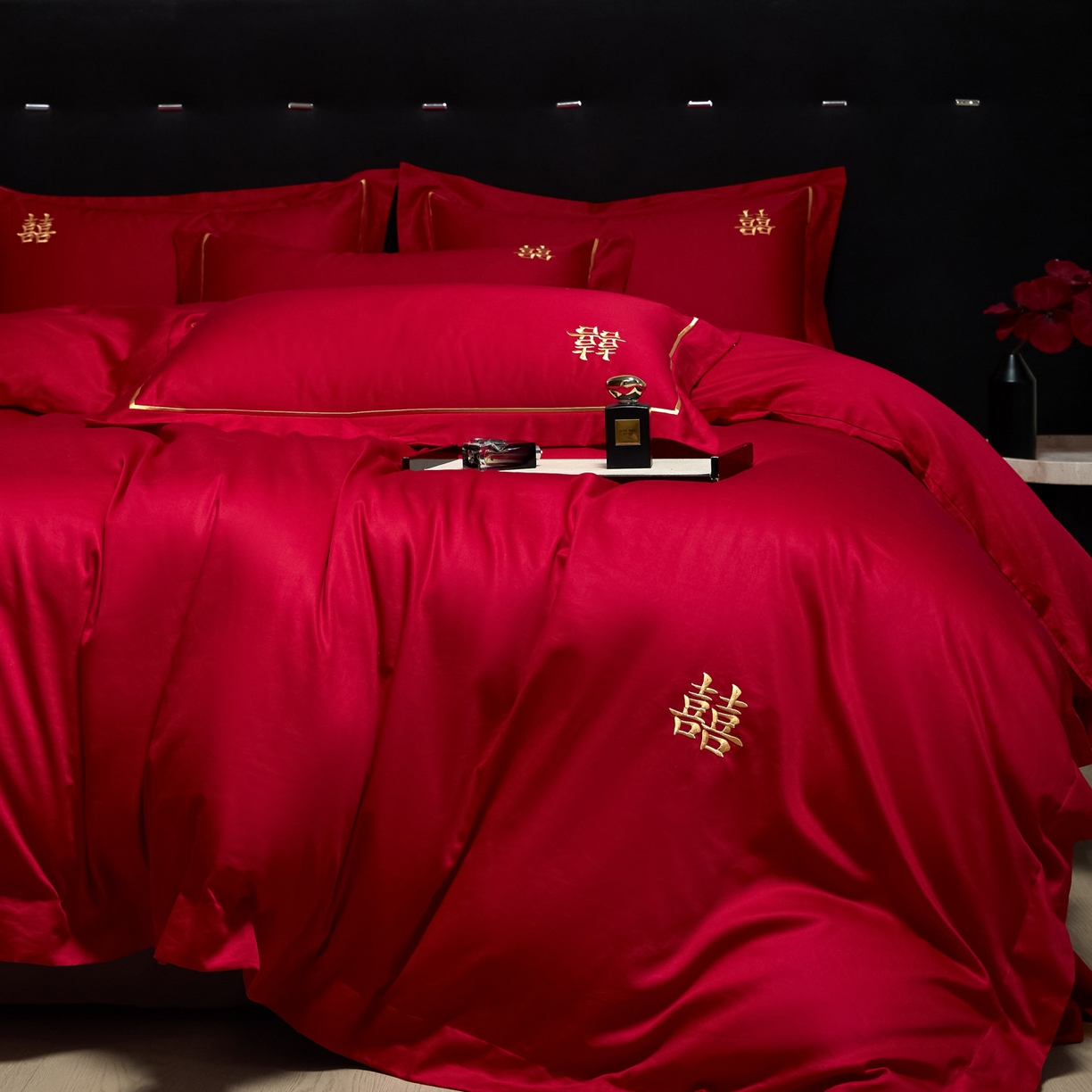 91家纺网 家纺一手货源 找家纺 （总）欧乐蒂-2025新款-亲肤棉简约刺绣四件套