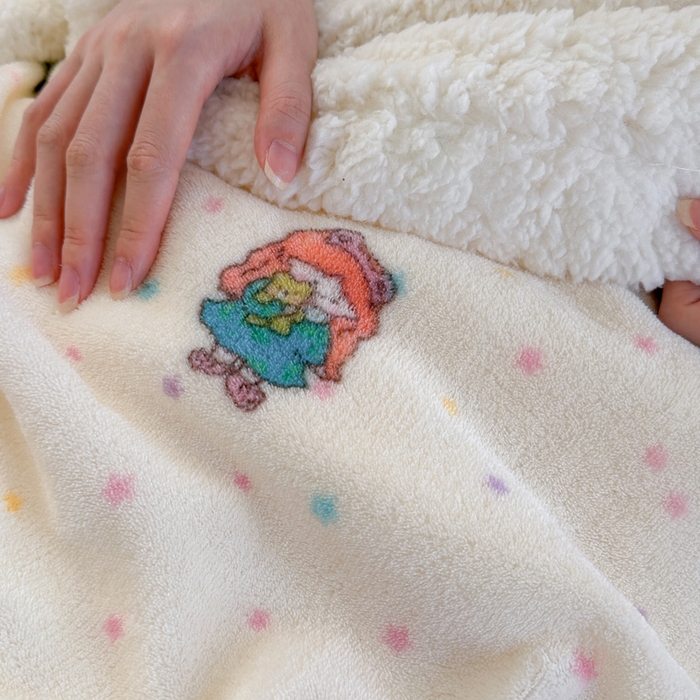91家纺网 家纺一手货源 找家纺 贝扬思家纺 2025新款秋冬可爱系牛奶绒羊羔绒多功能毛毯奶盖系列 奶盖-萌萌女孩
