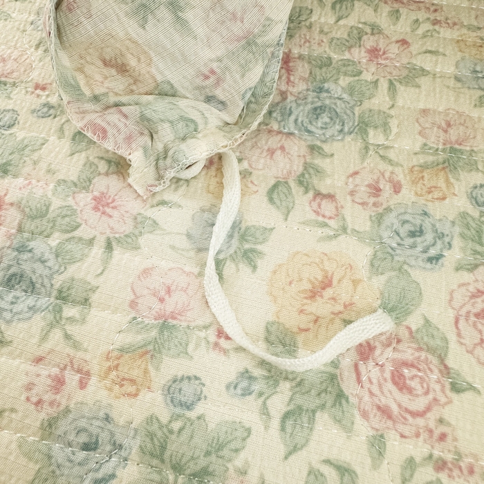 91家纺网 家纺一手货源 找家纺 梦可莱家居 2025秋冬新款法式小黑边木棉云感皱皱纱四件套床盖款 小黑边-玫夏