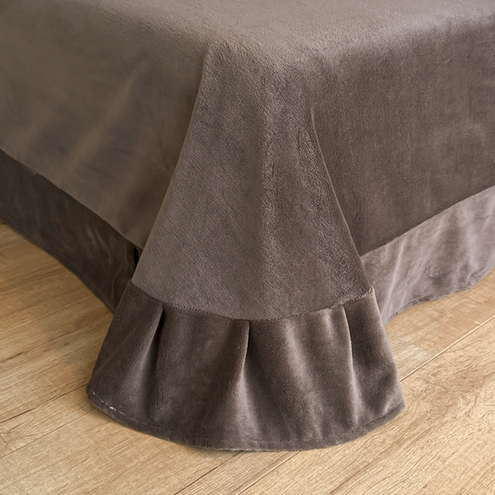 91家纺网 家纺一手货源 找家纺 子曰 2025新款A类法式轻奢赫本风兔绒牛奶绒四件套美拉德系 法式-爱魅