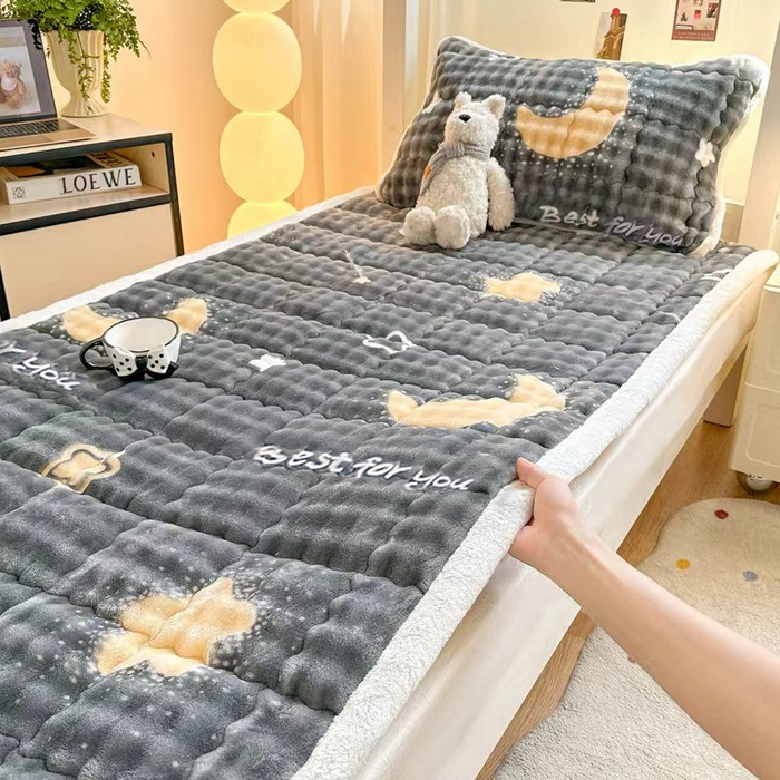 91家纺网 家纺一手货源 找家纺 优品惠 2025新款兔毛绒床垫学生床垫床褥子床护垫 星月传奇