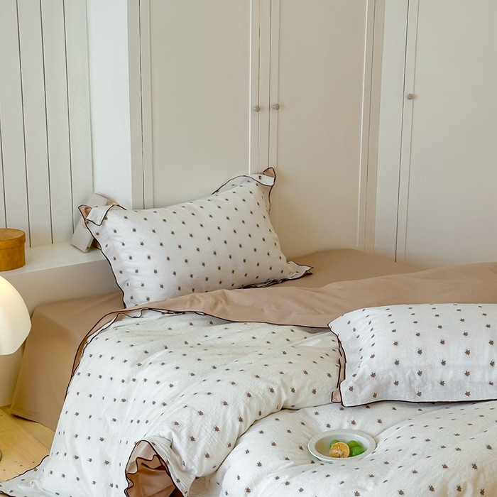 91家纺网 家纺一手货源 找家纺 觅糖家纺 2025新款亲肤舒适水洗棉密拷提花四件套（会员-10元 控价劵后不得低于188/248/268） 枫叶咖