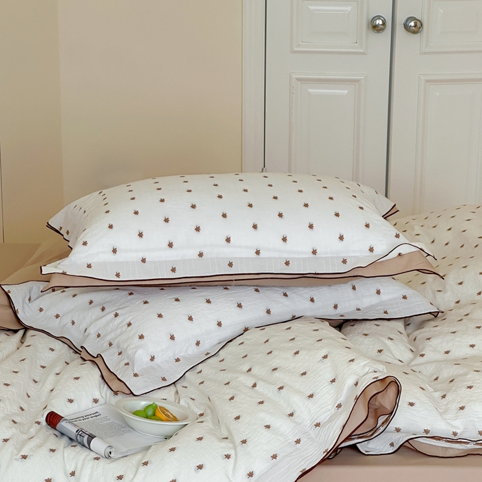 91家纺网 家纺一手货源 找家纺 觅糖家纺 2025新款亲肤舒适水洗棉密拷提花四件套（会员-10元 控价劵后不得低于188/248/268） 枫叶咖