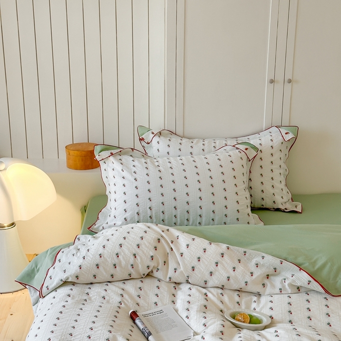 91家纺网 家纺一手货源 找家纺 觅糖家纺 2025新款亲肤舒适水洗棉密拷提花四件套（会员-10元 控价劵后不得低于188/248/268） 萝卜绿