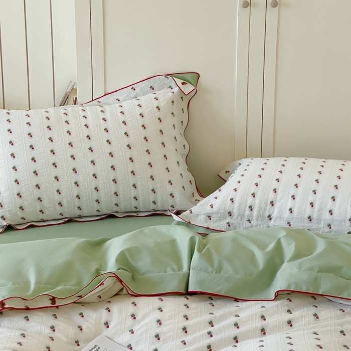 91家纺网 家纺一手货源 找家纺 觅糖家纺 2025新款亲肤舒适水洗棉密拷提花四件套（会员-10元 控价劵后不得低于188/248/268） 萝卜绿