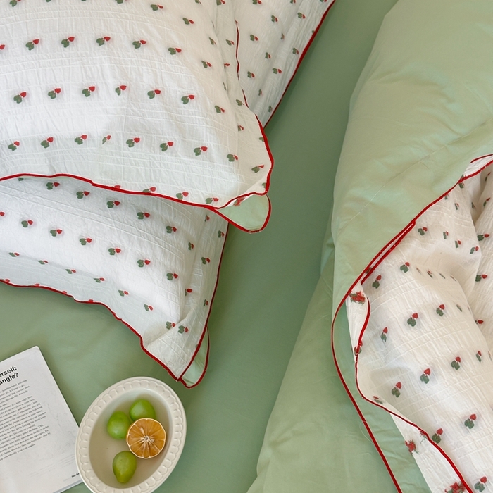 91家纺网 家纺一手货源 找家纺 觅糖家纺 2025新款亲肤舒适水洗棉密拷提花四件套（会员-10元 控价劵后不得低于188/248/268） 萝卜绿