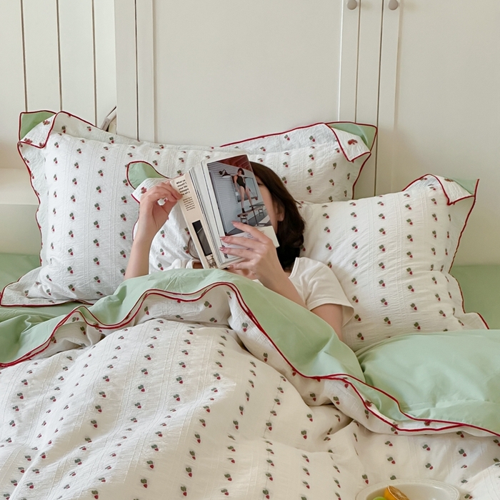 91家纺网 家纺一手货源 找家纺 觅糖家纺 2025新款亲肤舒适水洗棉密拷提花四件套（会员-10元 控价劵后不得低于188/248/268） 萝卜绿