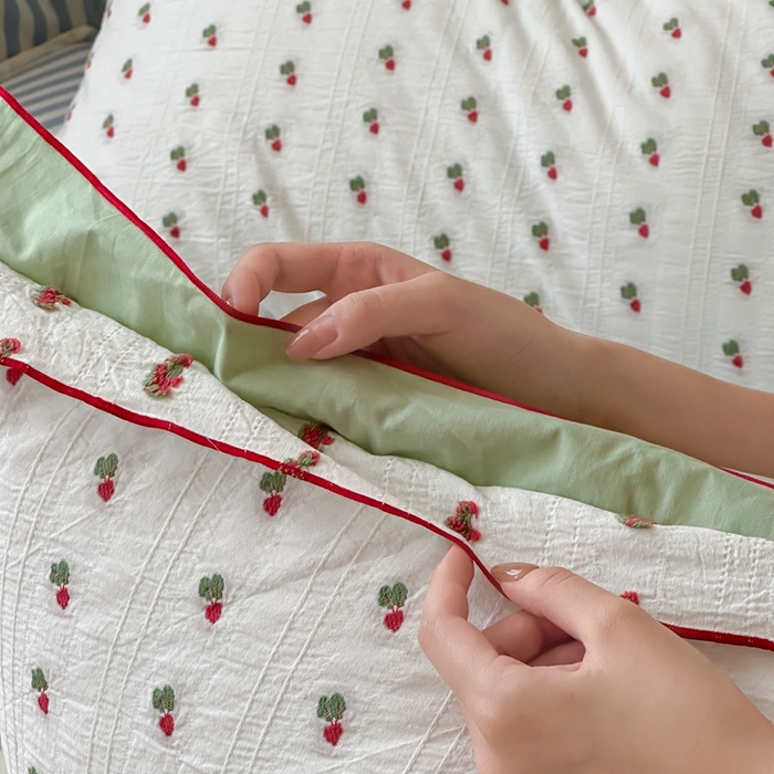 91家纺网 家纺一手货源 找家纺 觅糖家纺 2025新款亲肤舒适水洗棉密拷提花四件套（会员-10元 控价劵后不得低于188/248/268） 萝卜绿