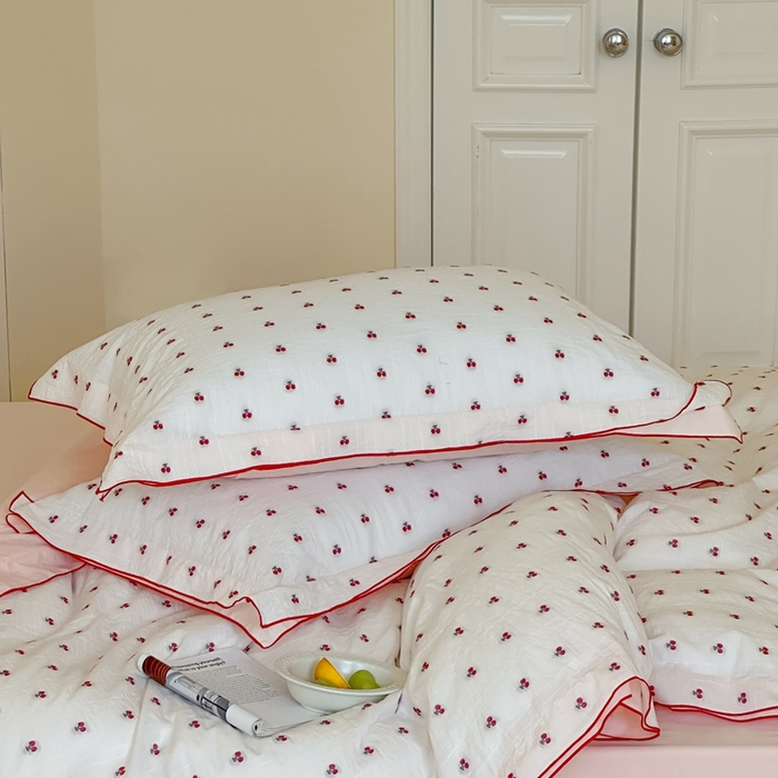 91家纺网 家纺一手货源 找家纺 觅糖家纺 2025新款亲肤舒适水洗棉密拷提花四件套（会员-10元 控价劵后不得低于188/248/268） 樱桃粉