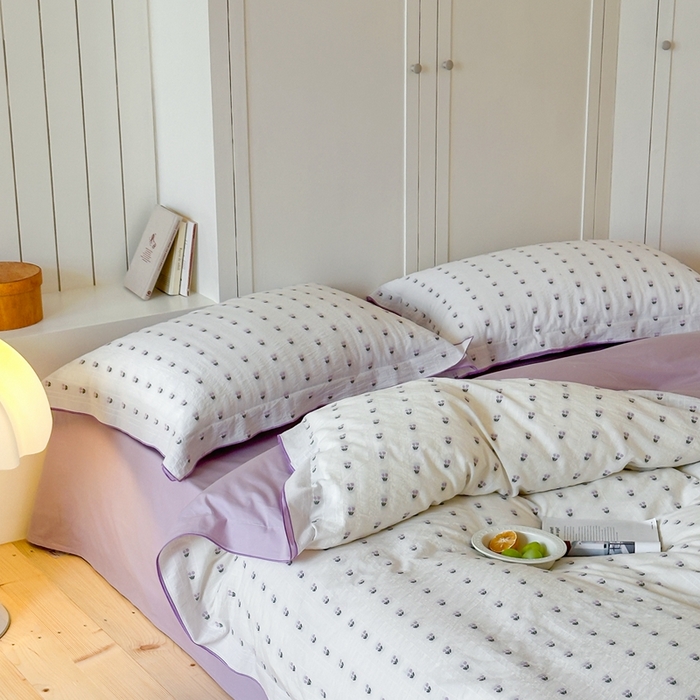 91家纺网 家纺一手货源 找家纺 觅糖家纺 2025新款亲肤舒适水洗棉密拷提花四件套（会员-10元 控价劵后不得低于188/248/268） 郁金香紫