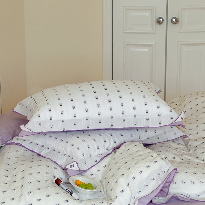 91家纺网 家纺一手货源 找家纺 觅糖家纺 2025新款亲肤舒适水洗棉密拷提花四件套（会员-10元 控价劵后不得低于188/248/268） 郁金香紫