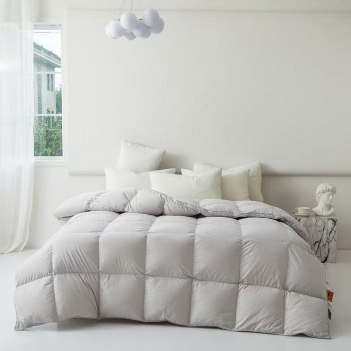 玖玖爱家纺 2025新款小微系列120支极细高密纱羽绒冬被被子被芯 高级灰