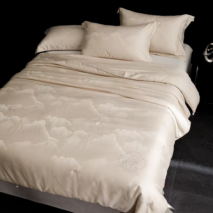 91家纺网 家纺一手货源 找家纺 （总）玖玖爱家纺 2025新款100支大提花桑蚕丝春秋-锦鲤跃龙门