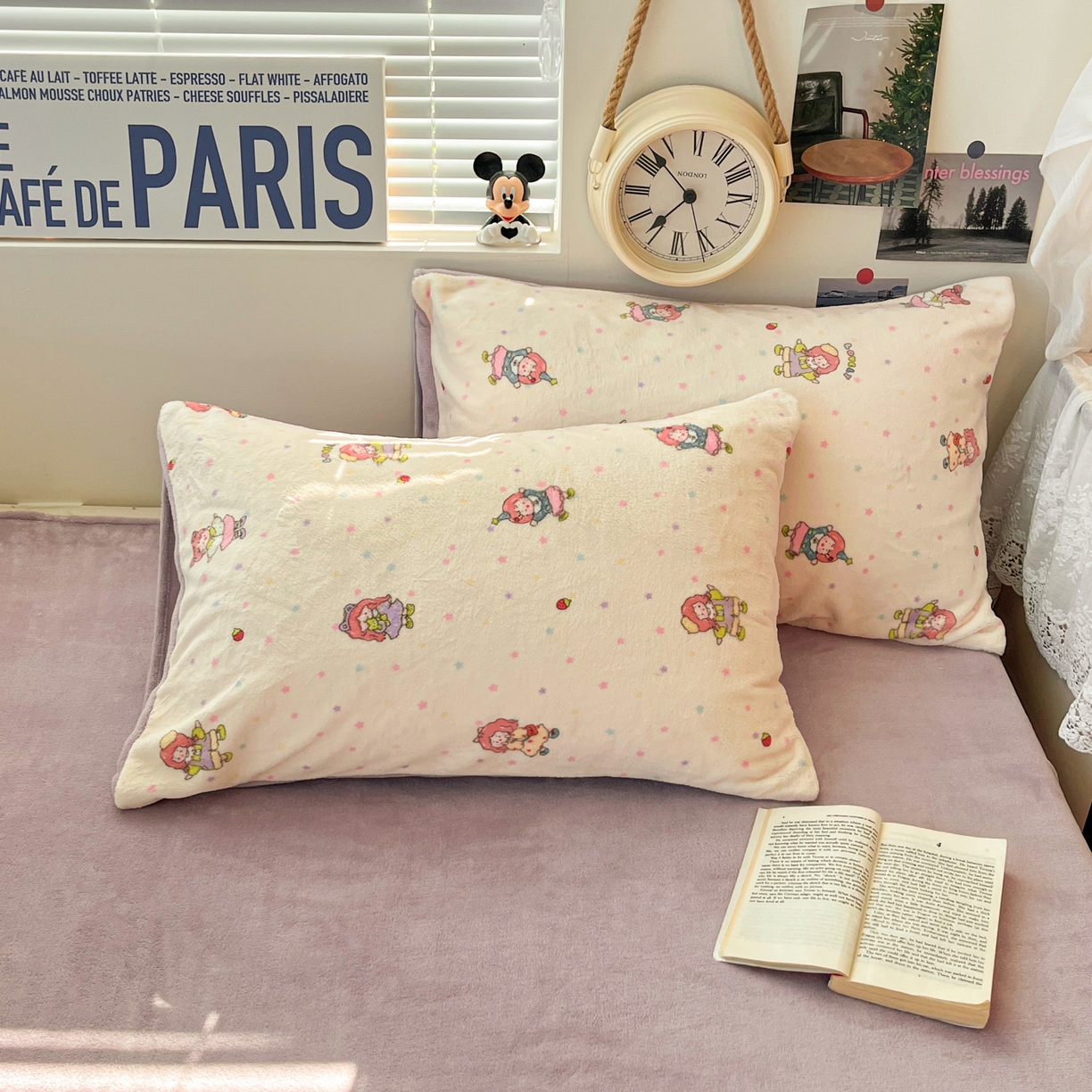 91家纺网 家纺一手货源 找家纺 优承佳生活馆 2025新款加厚亲肤保暖可爱清新系列牛奶绒四件套单被套系列（有买家秀） 百变女孩