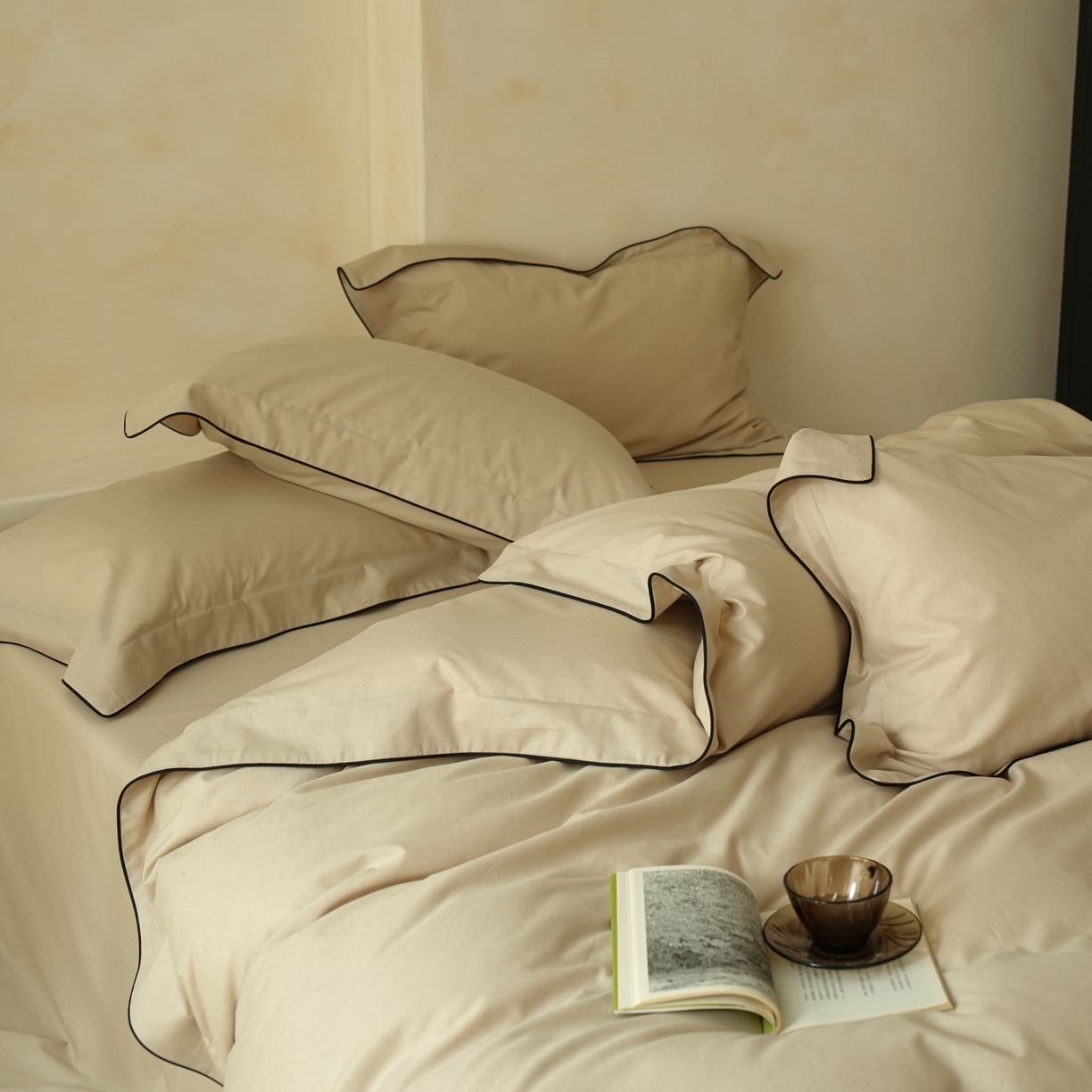 91家纺网 家纺一手货源 找家纺 （总）简纯主义 2025新款棉麻素织雅韵系列四件套