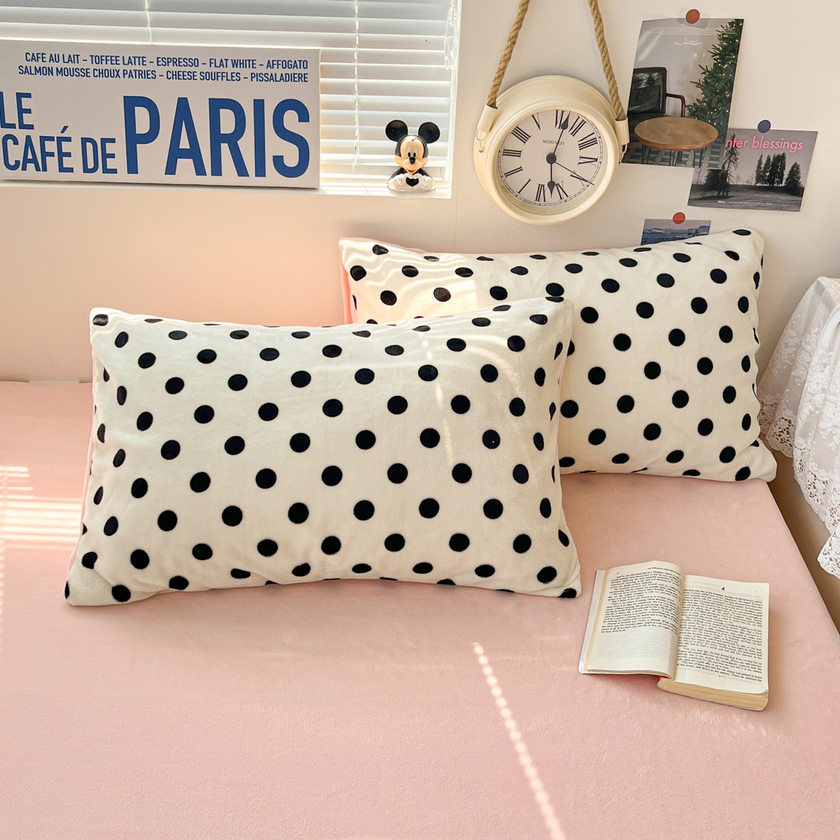 91家纺网 家纺一手货源 找家纺 优承佳生活馆 2025新款加厚亲肤保暖可爱清新系列牛奶绒四件套单被套系列（有买家秀） 点点圆圆