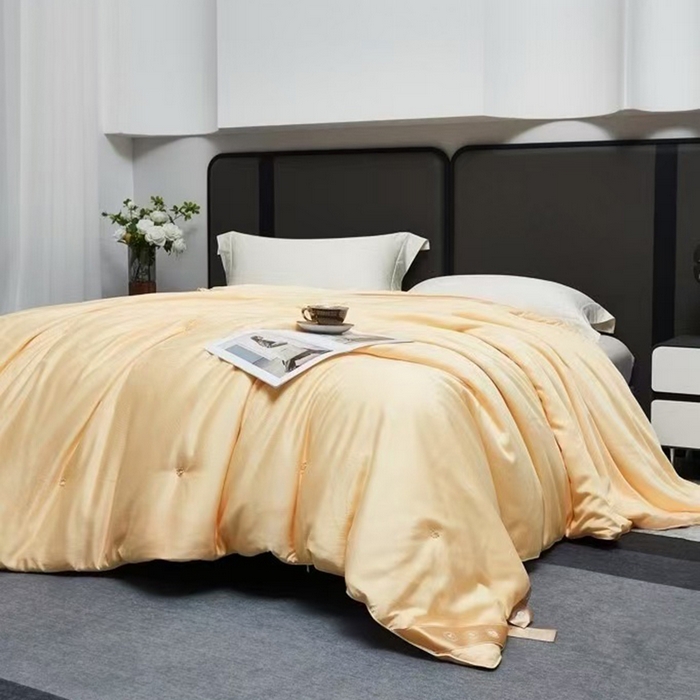 91家纺网 家纺一手货源 找家纺 （总）玖玖爱家纺 2025新款桑蚕丝春秋四季被-金玉满堂