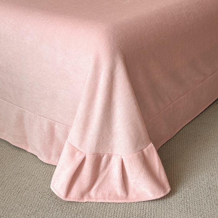 91家纺网 家纺一手货源 找家纺 （总）绘萱家居 2025新款亲肤舒适双拼边雕花兔毛绒四件套-爱丁堡