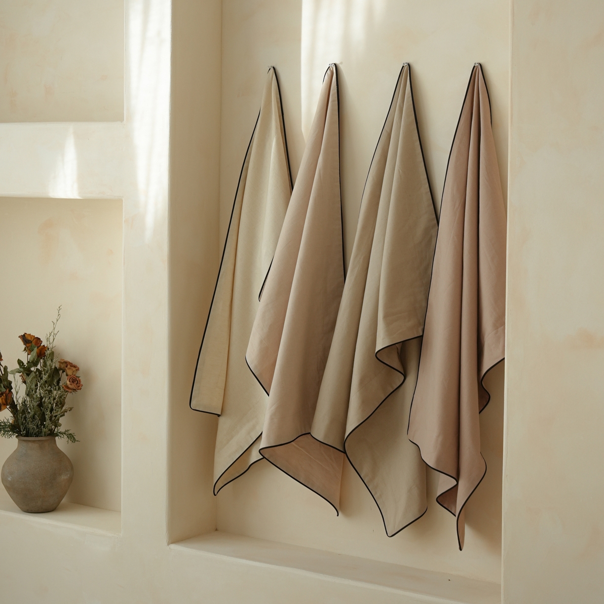 91家纺网 家纺一手货源 找家纺 （总）简纯主义 2025新款棉麻素织雅韵系列四件套