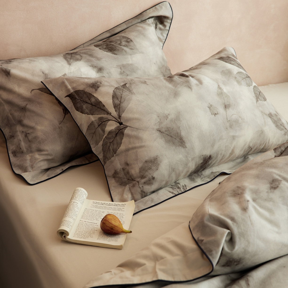 91家纺网 家纺一手货源 找家纺 简纯主义 2025新款全棉磨毛一叶知秋系列四件套（控价：239/299/319） 一叶知秋-黄