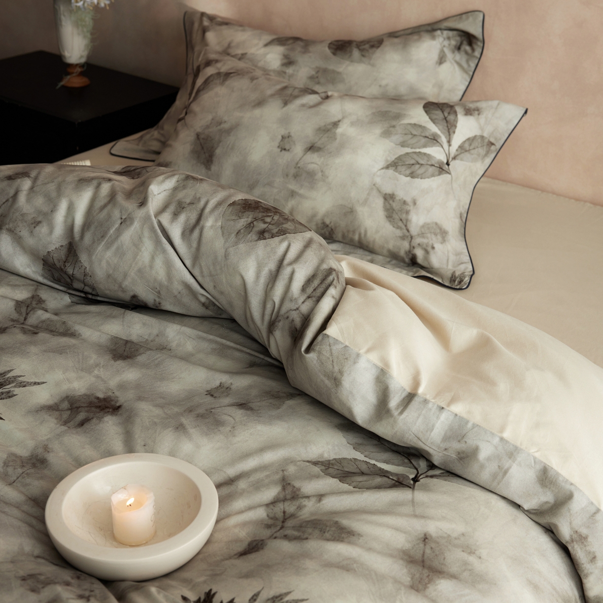 91家纺网 家纺一手货源 找家纺 简纯主义 2025新款全棉磨毛一叶知秋系列四件套（控价：239/299/319） 一叶知秋-黄