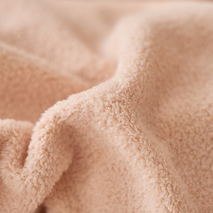 91家纺网 家纺一手货源 找家纺 瑞雪家居 2025新款全消光毛巾绣艾尼绒系列四件套-艾尼兔 艾尼兔-浅可可